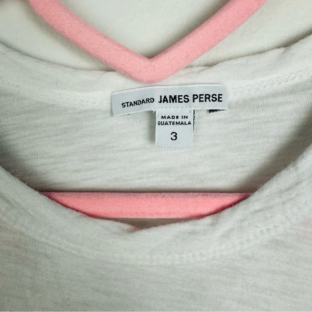 Standard James Perse White Crew Neck Tee Shirt Size 3 - Picture 5 of 7
